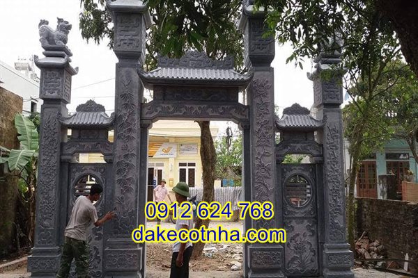Mẫu cổng nhà thờ họ bằng đá đẹp giá rẻ nhất tại Ninh Bình