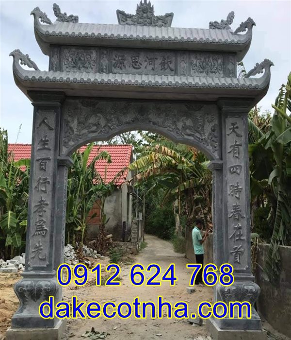 Mẫu cổng nhà thờ họ bằng đá đẹp giá rẻ nhất tại Ninh Bình - 1
