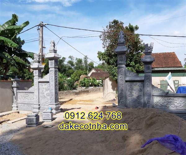 cổng nhà thờ họ bằng đá tự nhiên đẹp giá rẻ, cổng đá đẹp, cổng tam quan bằng đá đẹp