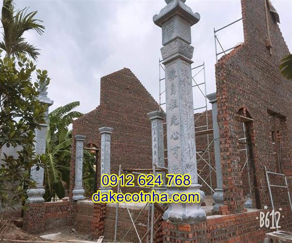 Cột đồng trụ bằng đá xanh tự nhiên, cột đồng trụ đẹp