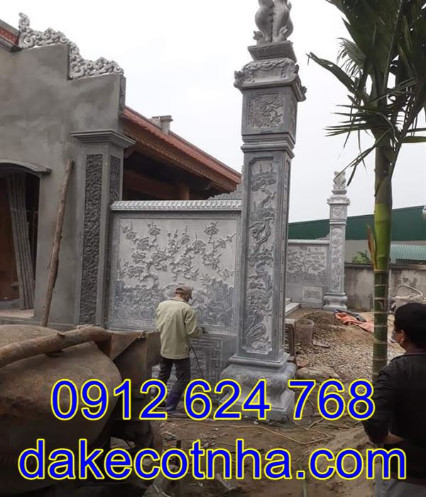 Mẫu cột đồng trụ nhà thờ đẹp bằng đá nguyên khối, cột đồng trụ