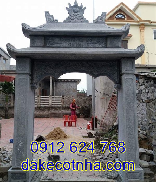 Mẫu cổng nhà thờ họ bằng đá đẹp giá rẻ nhất tại Ninh Bình - 2