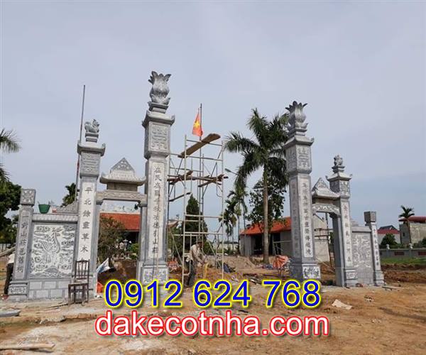 Làm cổng nhà thờ bằng đá tại Hà Nội,cổng đá nhà thờ họ tại Hà Nội