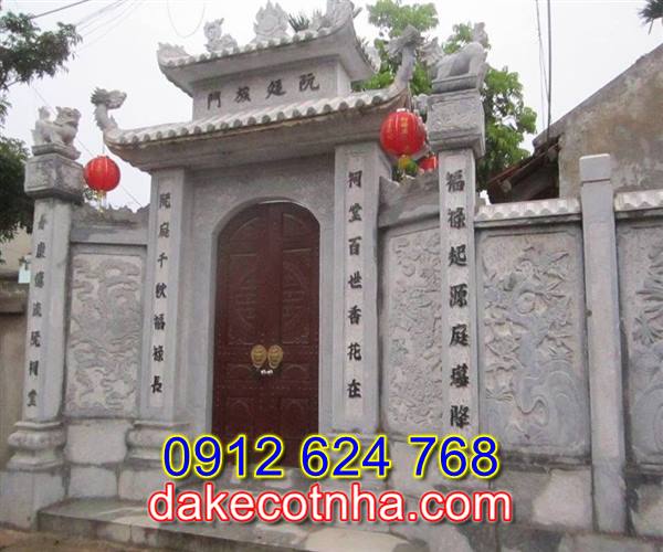 Làm cổng đá nhà thờ họ tại Bắc Ninh,cổng tam quan bằng đá tại Bắc Ninh