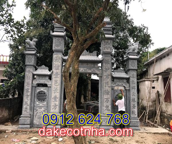 Làm cổng đá nhà thờ họ tại Vĩnh Phúc, mẫu cổng đá tại Vĩnh Phúc