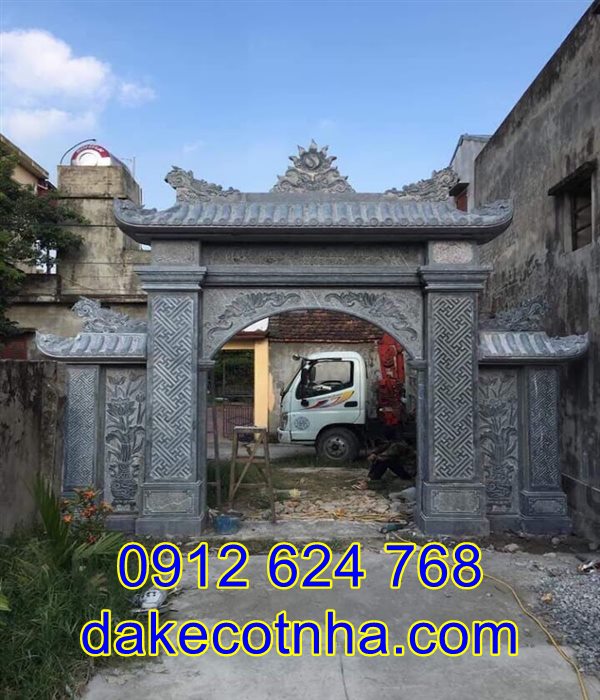 Làm mẫu cổng nhà thờ tộc đẹp tại Hưng Yên, cổng đá nhà thờ tộc tại Hưng Yên