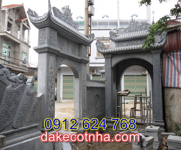 Làm mẫu cổng đá nhà thờ họ tại Bắc Ninh,cổng đền chùa bằng đá tại Bắc Ninh