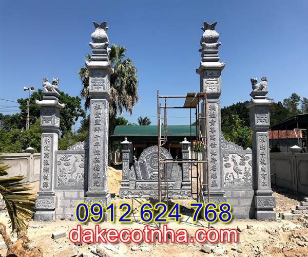Làm mẫu cổng đá nhà thờ họ tại Vĩnh Phúc, mẫu cổng chùa tại vĩnh Phúc