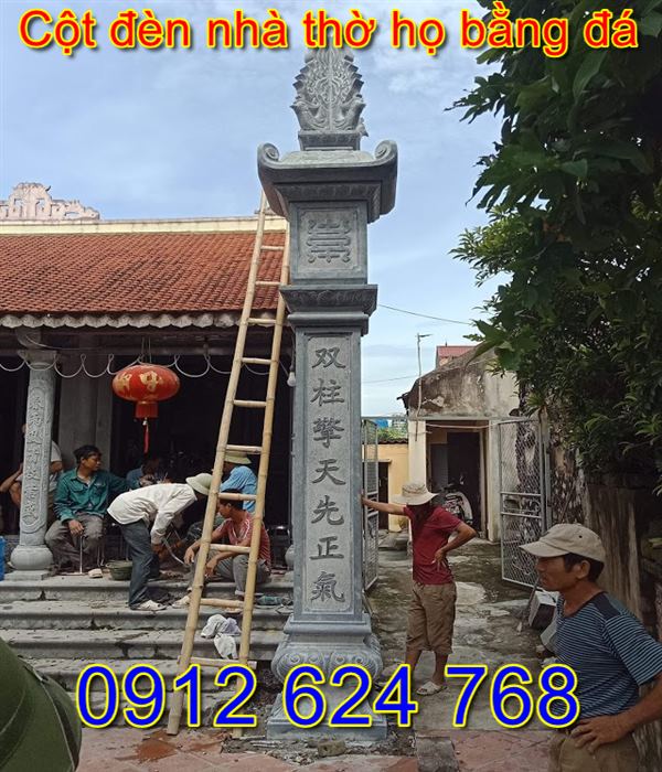 cột đèn nhà thờ họ, mẫu cột đèn nhà thờ họ đẹp, cột lửa nhà thờ họ